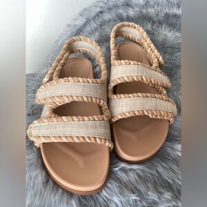 Copper Key Tan Braided Sandals